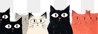 PNG Group of cats animal mammal pet. AI generated Image by rawpixel.