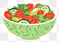 PNG Salad bowl vegetable plant food. AI generated Image by rawpixel.