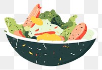 PNG Salad bowl food vegetable freshness. AI generated Image by rawpixel.