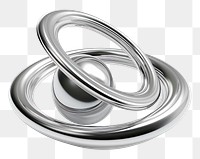 PNG  A saturn symbol silver platinum jewelry. AI generated Image by rawpixel.