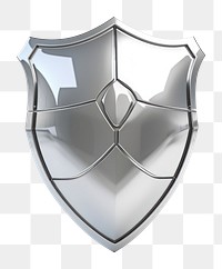 PNG  A shield silver shape metal. AI generated Image by rawpixel.