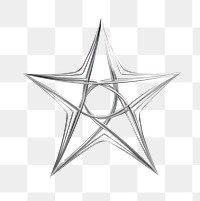 PNG  A star silver shape metal. AI generated Image by rawpixel.