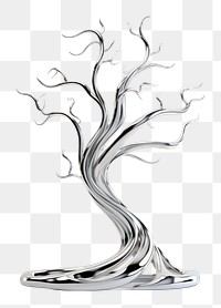 PNG  A tree symbol silver furniture drawing. AI generated Image by rawpixel.
