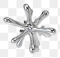 PNG  An asterisk jewelry silver shape. AI generated Image by rawpixel.