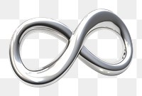 PNG  An infinity symbol silver platinum jewelry. AI generated Image by rawpixel.