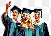 PNG  Graduated from university Celebration celebration graduation togetherness. AI generated Image by rawpixel.