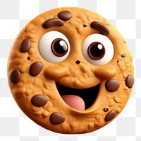 PNG  Cookie cartoon food face. AI generated Image by rawpixel.