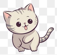 PNG  Cat playing cartoon drawing animal. AI generated Image by rawpixel.