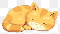 PNG Cat sleeping cartoon animal mammal. 