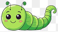 PNG  Caterpillar cartoon animal green. AI generated Image by rawpixel.