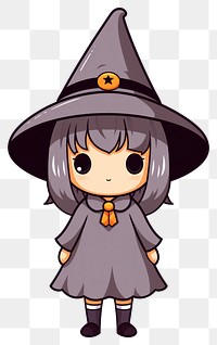 PNG  Witch cartoon jack-o'-lantern representation. AI generated Image by rawpixel.