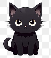 PNG  Balck cat cartoon animal mammal. AI generated Image by rawpixel.