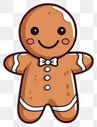 PNG  Gingerbread cartoon cookie food. AI generated Image by rawpixel.