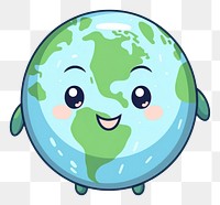 PNG  Earth cartoon planet space. AI generated Image by rawpixel.