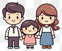PNG  Family cartoon child cute. AI generated Image by rawpixel.