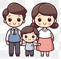 PNG  Family cartoon child baby. AI generated Image by rawpixel.