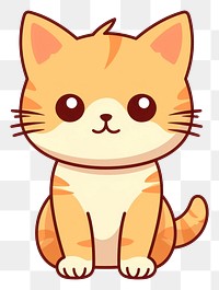 PNG  Orange cat cartoon animal mammal. AI generated Image by rawpixel.