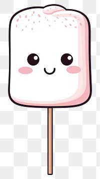 PNG  Marshmallow dessert cartoon food. AI generated Image by rawpixel.