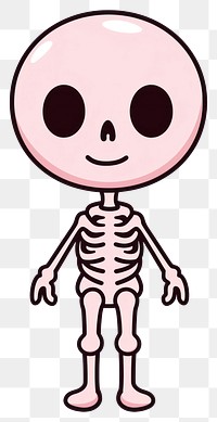 PNG  Skeleton cartoon white background representation. AI generated Image by rawpixel.