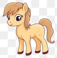PNG  Pony cartoon mammal animal. AI generated Image by rawpixel.