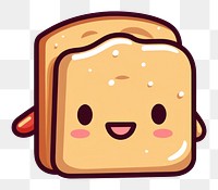 PNG  Cartoon bread toast food. AI generated Image by rawpixel.