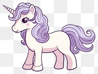 PNG  Unicorn cartoon drawing animal. AI generated Image by rawpixel.