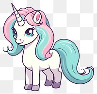 PNG  Unicorn cartoon drawing sketch. AI generated Image by rawpixel.