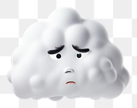 PNG  Cloud cartoon white face. AI generated Image by rawpixel.