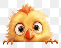 Peeking Chicken chicken animal bird. AI generated Image by rawpixel.