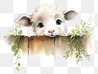 PNG Peeking Sheep mammal animal cute. AI generated Image by rawpixel.