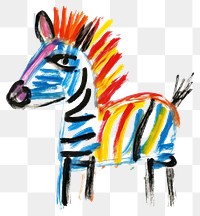 PNG  Baby zebra drawing animal mammal. AI generated Image by rawpixel.