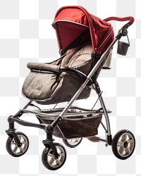 PNG  Baby stroller white background outdoors vehicle. AI generated Image by rawpixel.