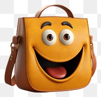 PNG  Bag handbag cartoon face. AI generated Image by rawpixel.