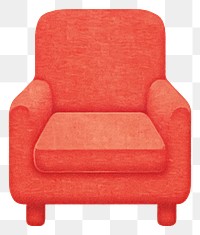 PNG Armchair furniture comfortable rectangle. 