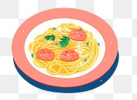 PNG Pasta dish spaghetti noodle plate. 