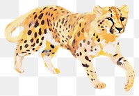 PNG Cheetah wildlife leopard cartoon. AI generated Image by rawpixel.