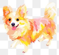 PNG Dog painting cartoon mammal. AI generated Image by rawpixel.