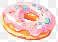 PNG Doughnut dessert cartoon donut. AI generated Image by rawpixel.