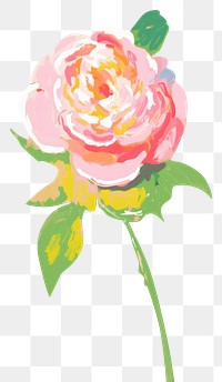 PNG Rose painting art abstract. AI generated Image by rawpixel.