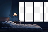 PNG Bedroom night furniture window. AI generated Image by rawpixel.