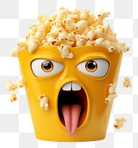 PNG  Popcorn bucket cartoon snack food. AI generated Image by rawpixel.
