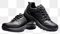 PNG Black leather winter sports shoes footwear shoelace clothing. AI generated Image by rawpixel.