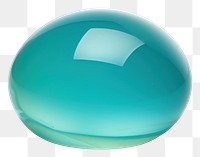 PNG Bigger gel turquoise sphere white background. AI generated Image by rawpixel.