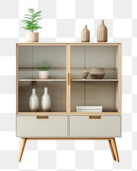 PNG Cabinet clean minimal modern furniture sideboard shelf. AI generated Image by rawpixel.