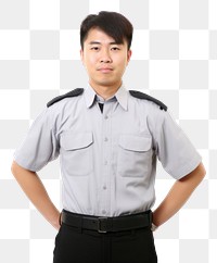 PNG Security guard shirt adult white background. AI generated Image by rawpixel.