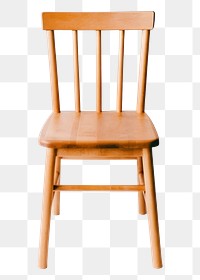 PNG Wood chair clean minimal style furniture white background simplicity. AI generated Image by rawpixel.