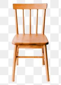 PNG Wood chair clean minimal style furniture white background simplicity. 