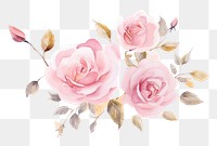 PNG  Roses painting flower plant. AI generated Image by rawpixel.