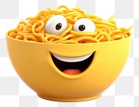 PNG  Bowl of noodle spaghetti cartoon pasta. AI generated Image by rawpixel.