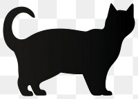 PNG Cat silhouette mammal animal. AI generated Image by rawpixel.